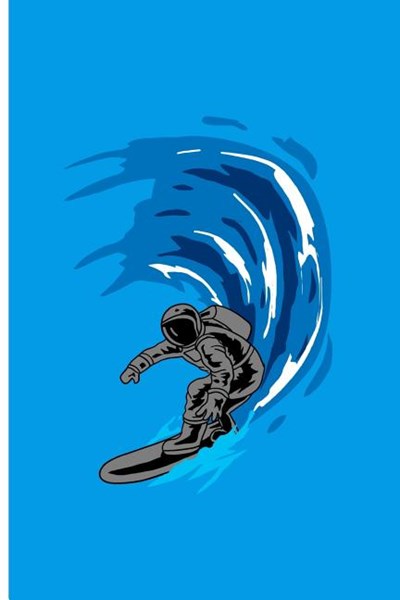 Astronaut Surfing: Astronaut Surfer Perfect Gift Lined Notebook/Journal (6x9)