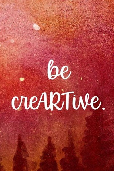 Be Creartive: Blank Lined Notebook ( Art) Pink