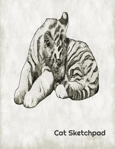 Cat Sketchpad: Cats and Kittens Sketch Notebook, 100 8.5 x 11 blank pages for doodling, drawing, sketching