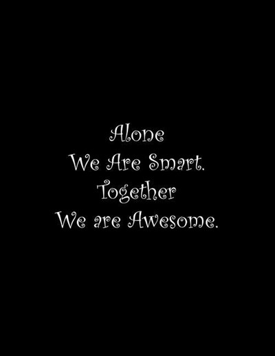 Alone We Are Smart. Together We are Awesome: Line Notebook Handwriting Practice Paper Workbook