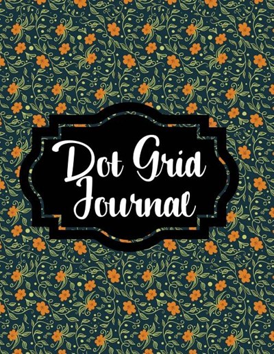 Dot Grid Journal: Floral Print, 200 Pages, Dot Grid, 8.5x11, Matte