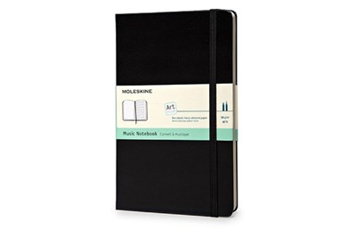 Moleskine Art Plus Music Notebook, Large, Black, Hard Cover (5 X 8.25)